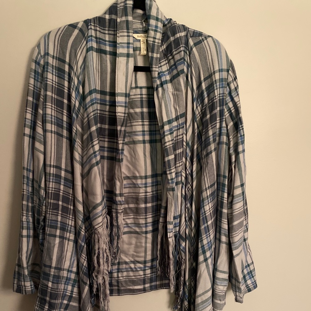Matilda Jane Women's Moments With You Shacket Plaid Flannel XS. EUC
